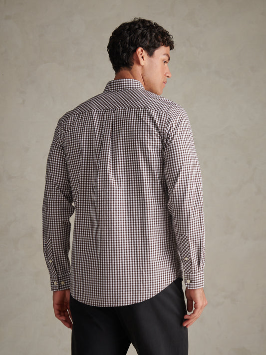 Mens Gingham Shirt Bracken
