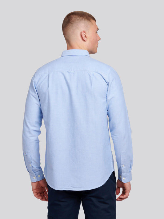 Mens Peached Oxford Shirt  in Blue Yonder