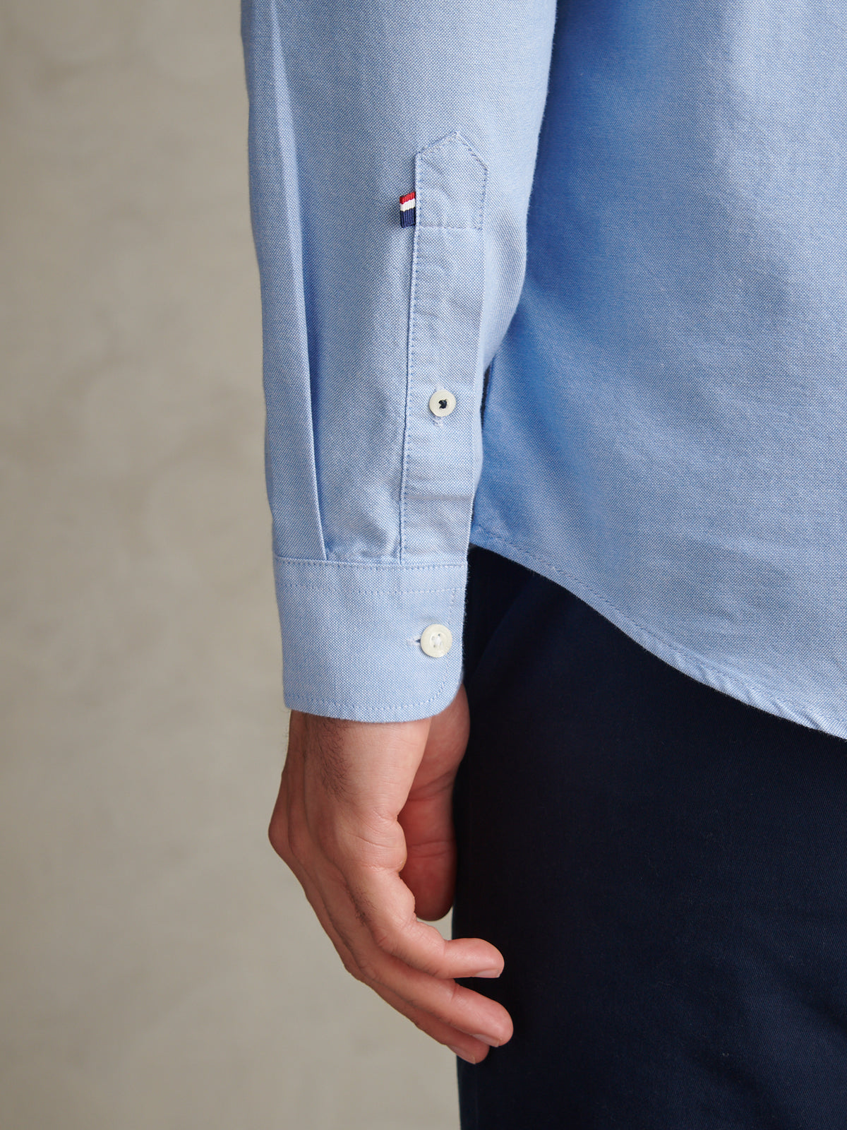 Mens Peached Oxford Shirt Blue Yonder