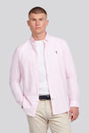 Mens Peached Oxford Shirt in Orchid Pink