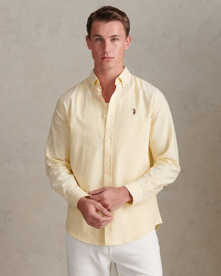 Mens Peached Oxford Shirt French Vanilla