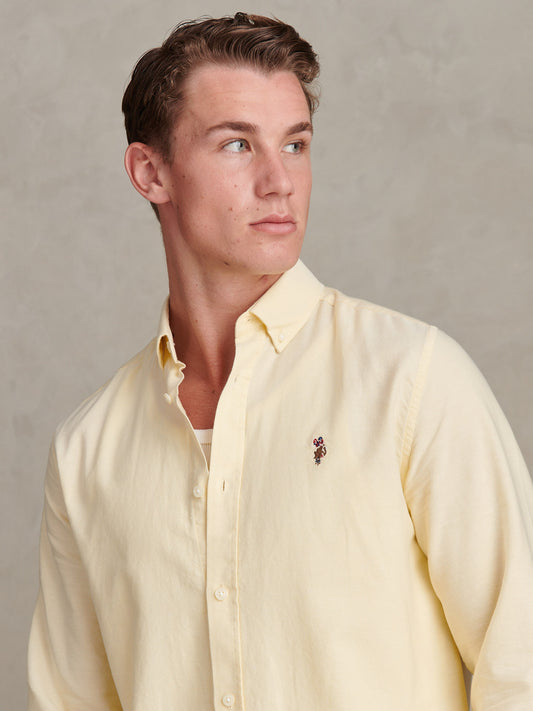 Mens Peached Oxford Shirt French Vanilla