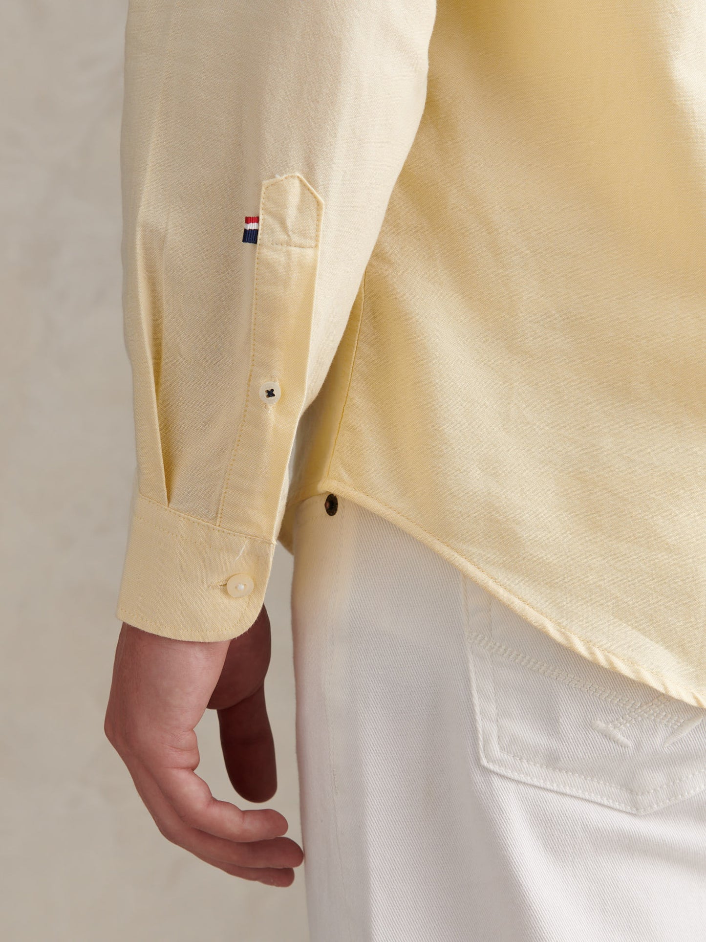 Mens Peached Oxford Shirt French Vanilla