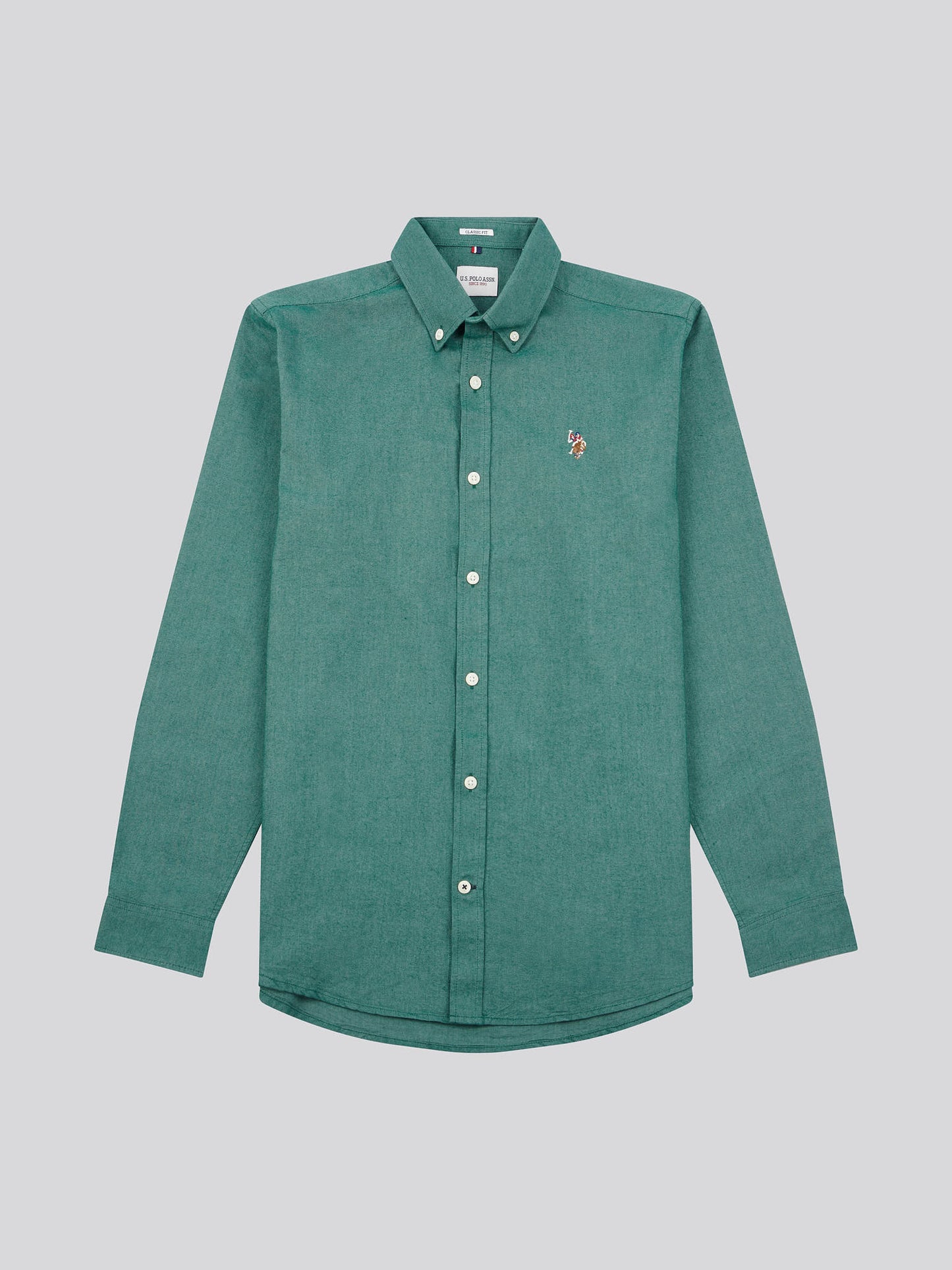 Mens Peached Oxford Shirt Rain Forest