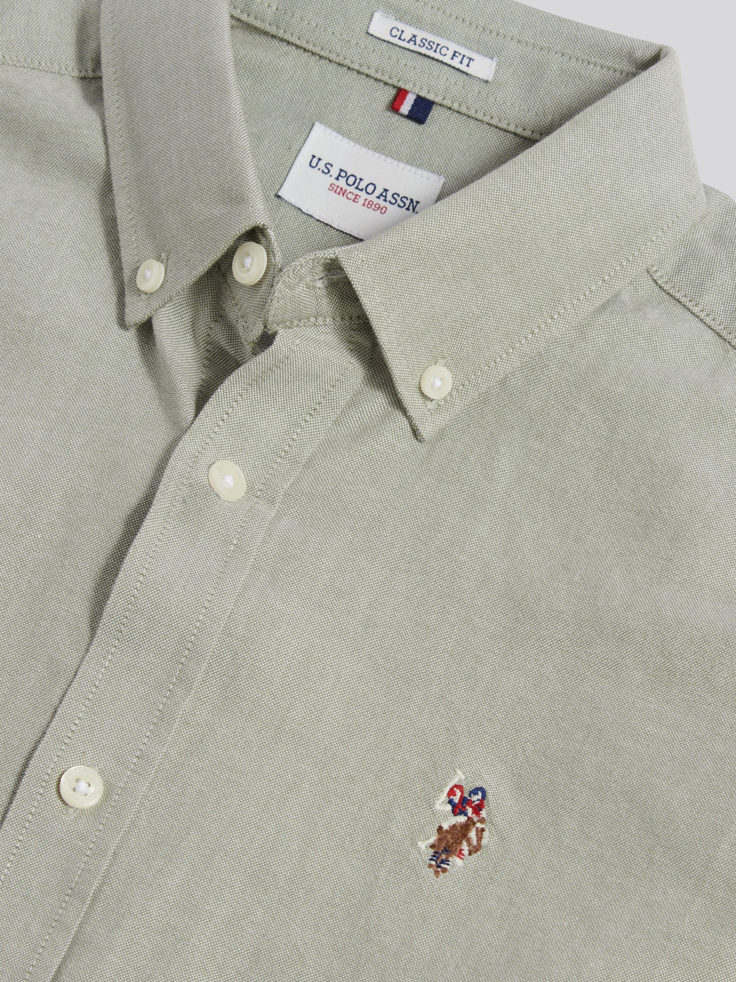 Mens Peached Oxford Shirt Sea Spray