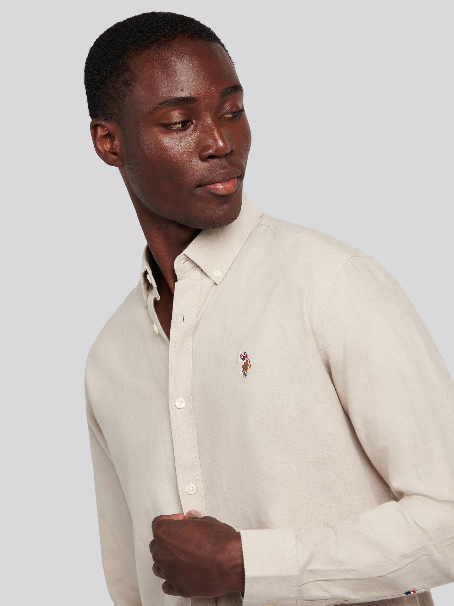 Mens Peached Oxford Shirt  in Atmosphere