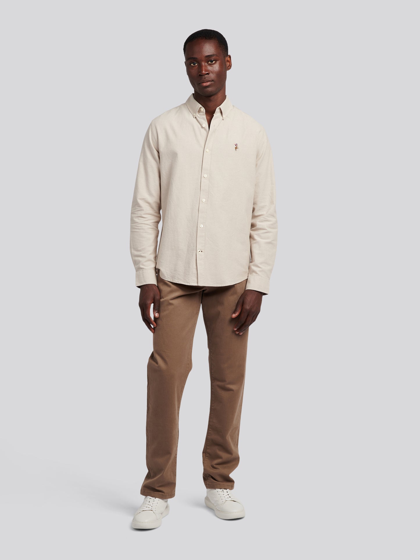 Mens Peached Oxford Shirt  in Atmosphere