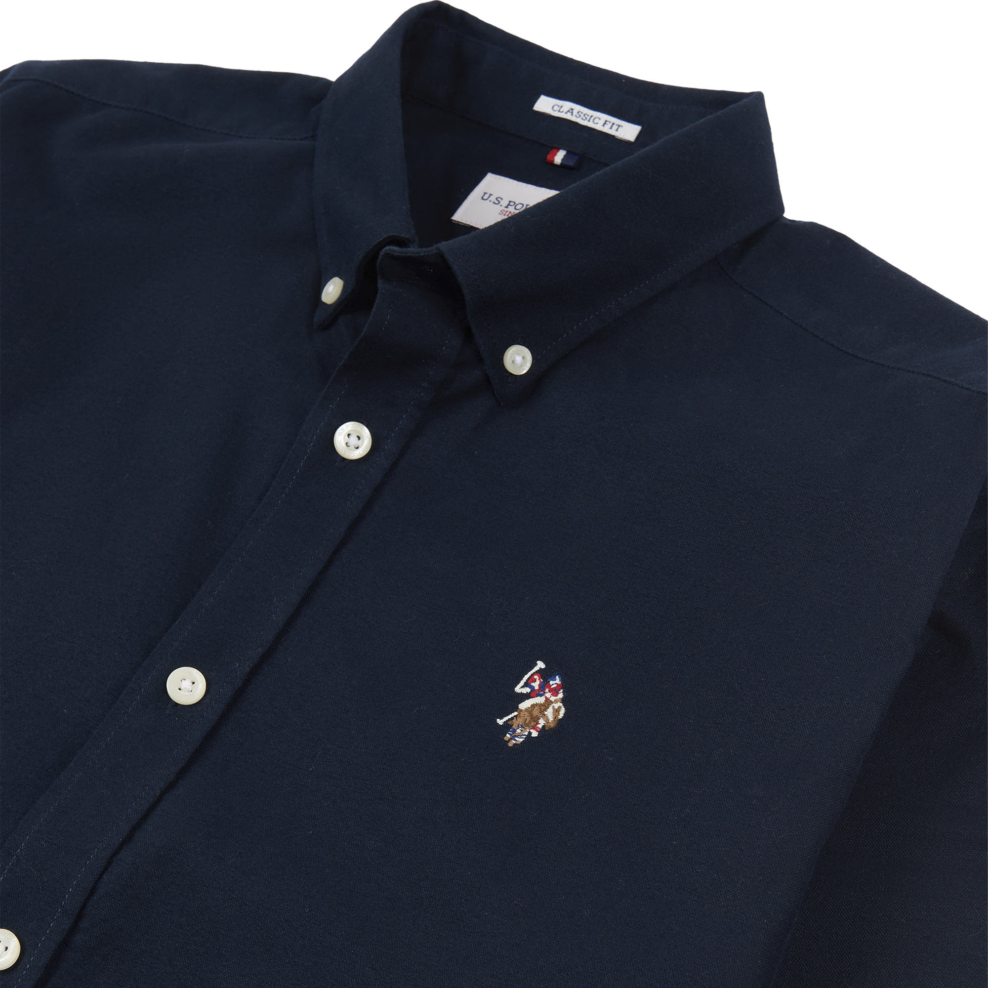 Mens Peached Oxford Shirt in Dark Sapphire Navy
