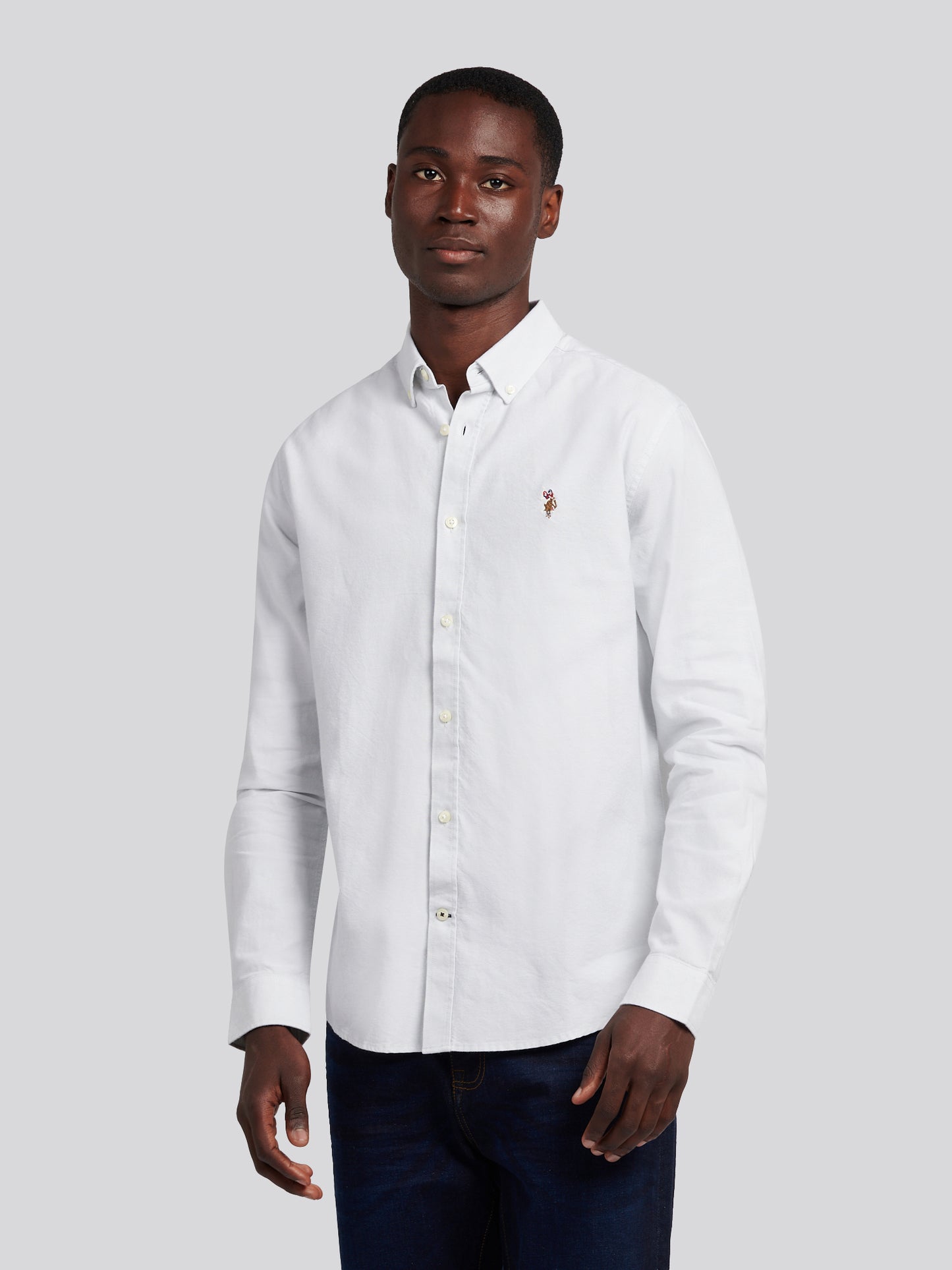 Mens Peached Oxford Shirt  in Oyster Mushroom
