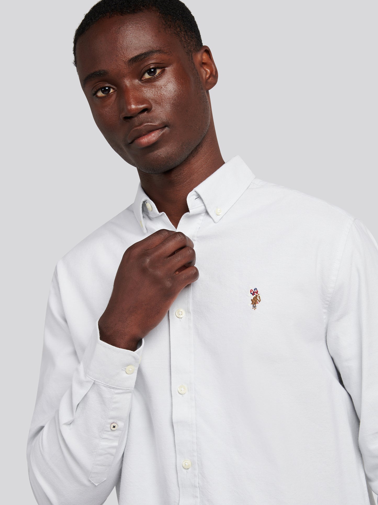 Mens Peached Oxford Shirt  in Oyster Mushroom