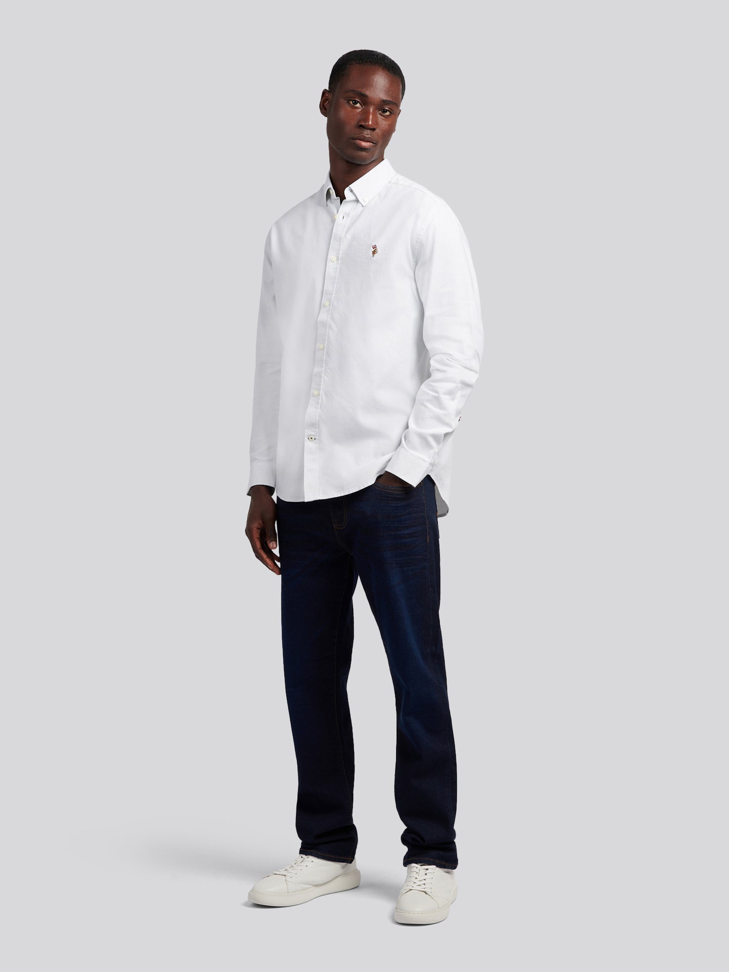 Mens Peached Oxford Shirt  in Oyster Mushroom