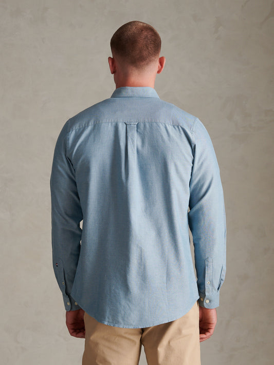 Mens Peached Oxford Shirt Provinical Blue