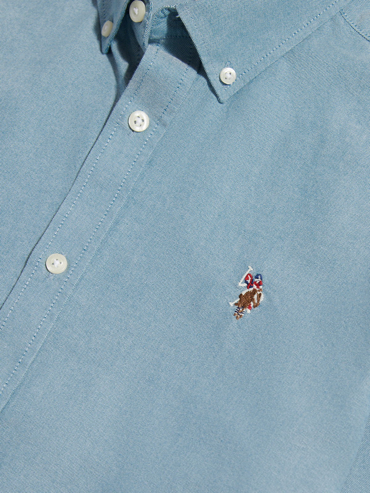 Mens Peached Oxford Shirt Provinical Blue