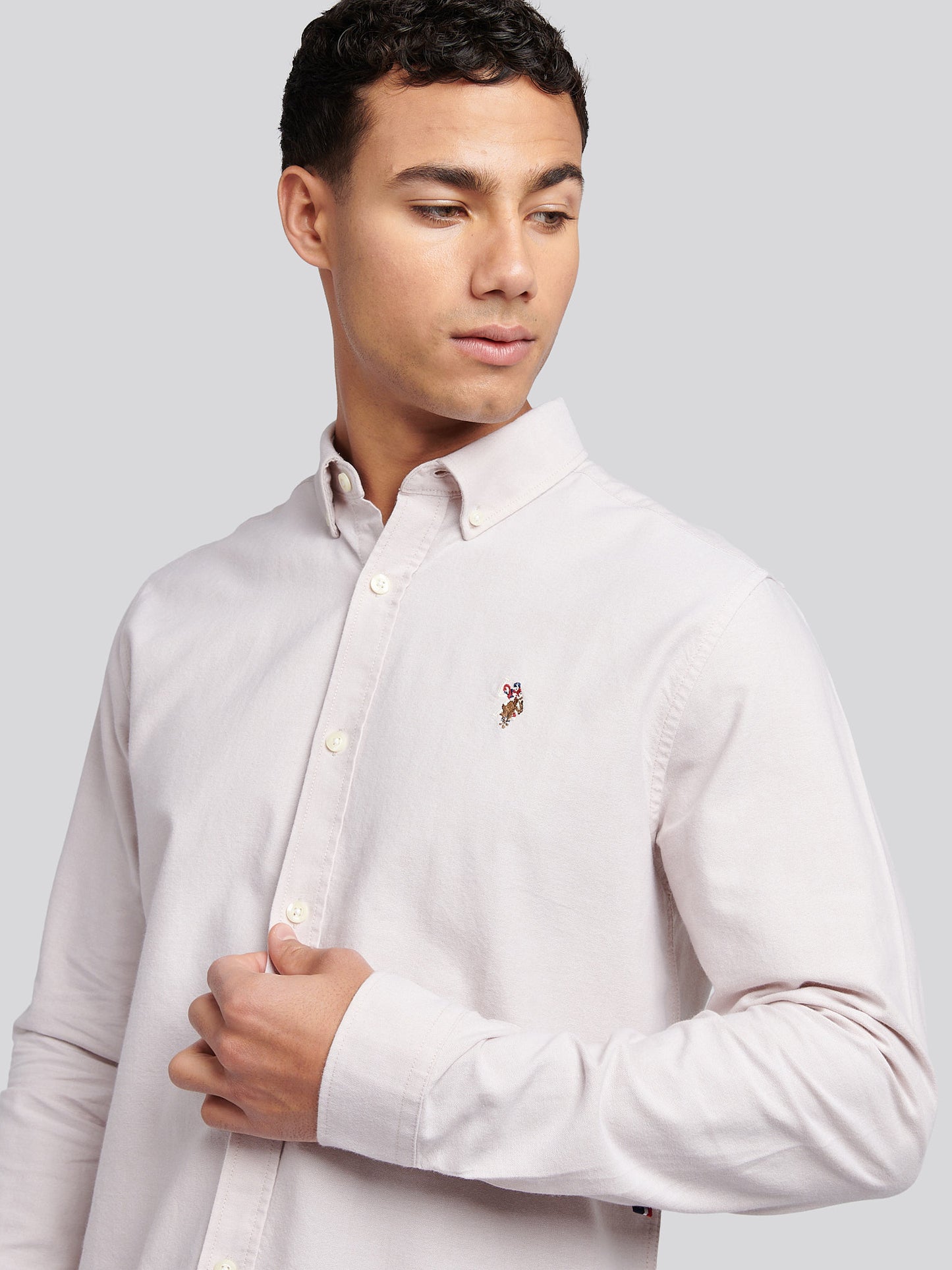 Mens Peached Oxford Shirt Doeskin