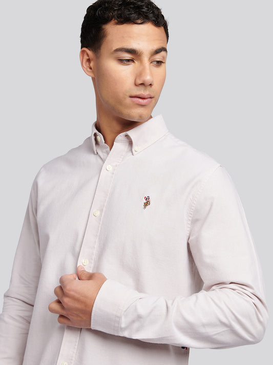 Mens Peached Oxford Shirt Doeskin