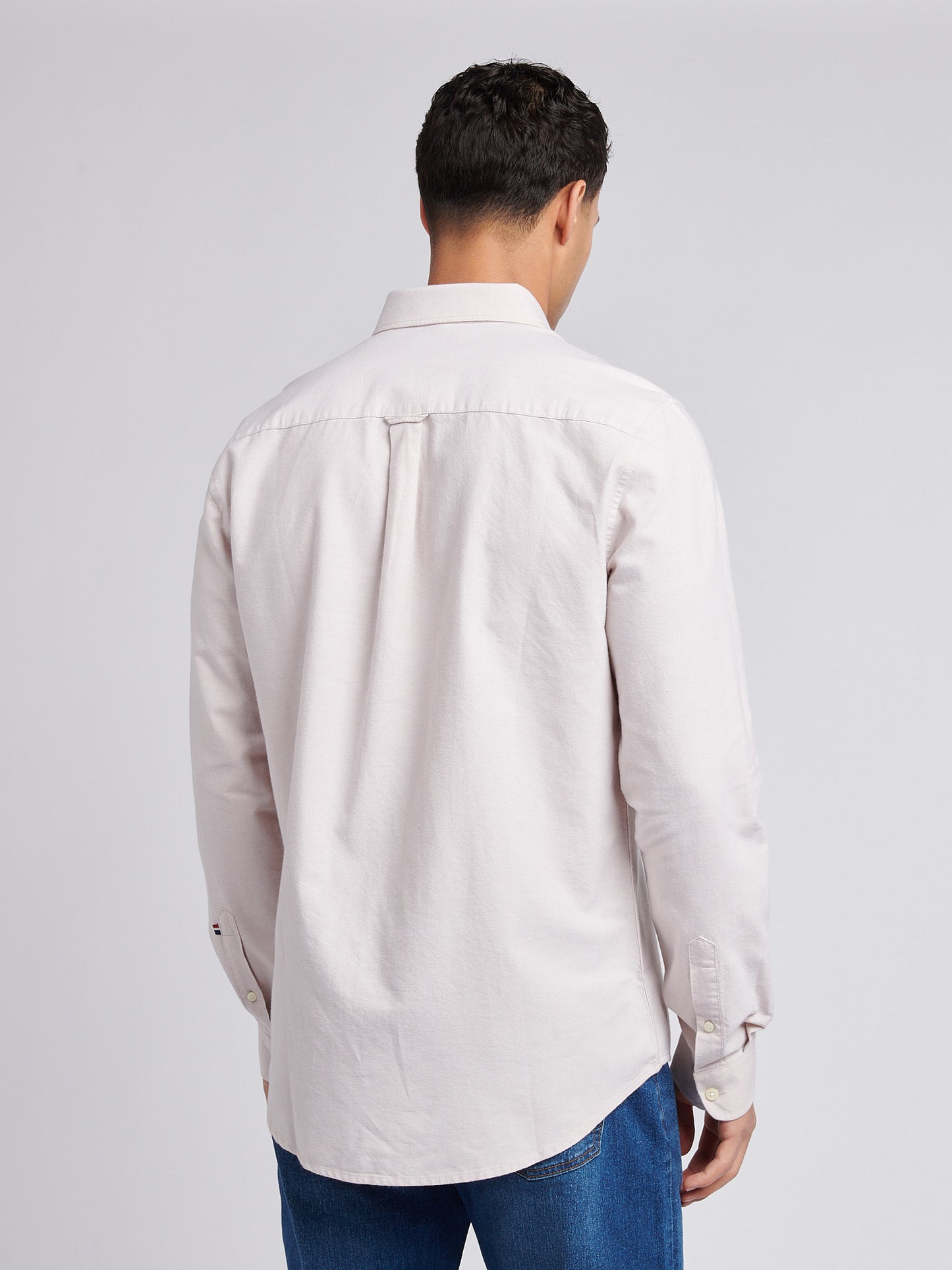 Mens Peached Oxford Shirt Doeskin