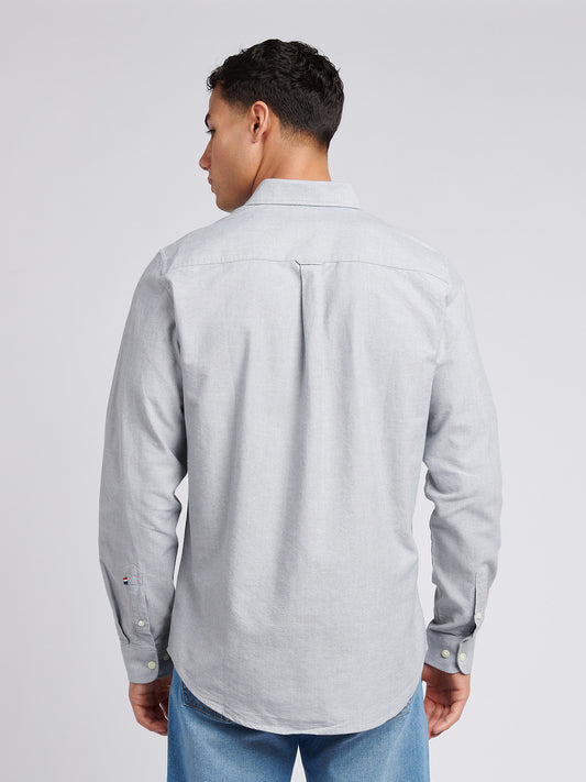 Mens Peached Oxford Shirt Mulled Basil