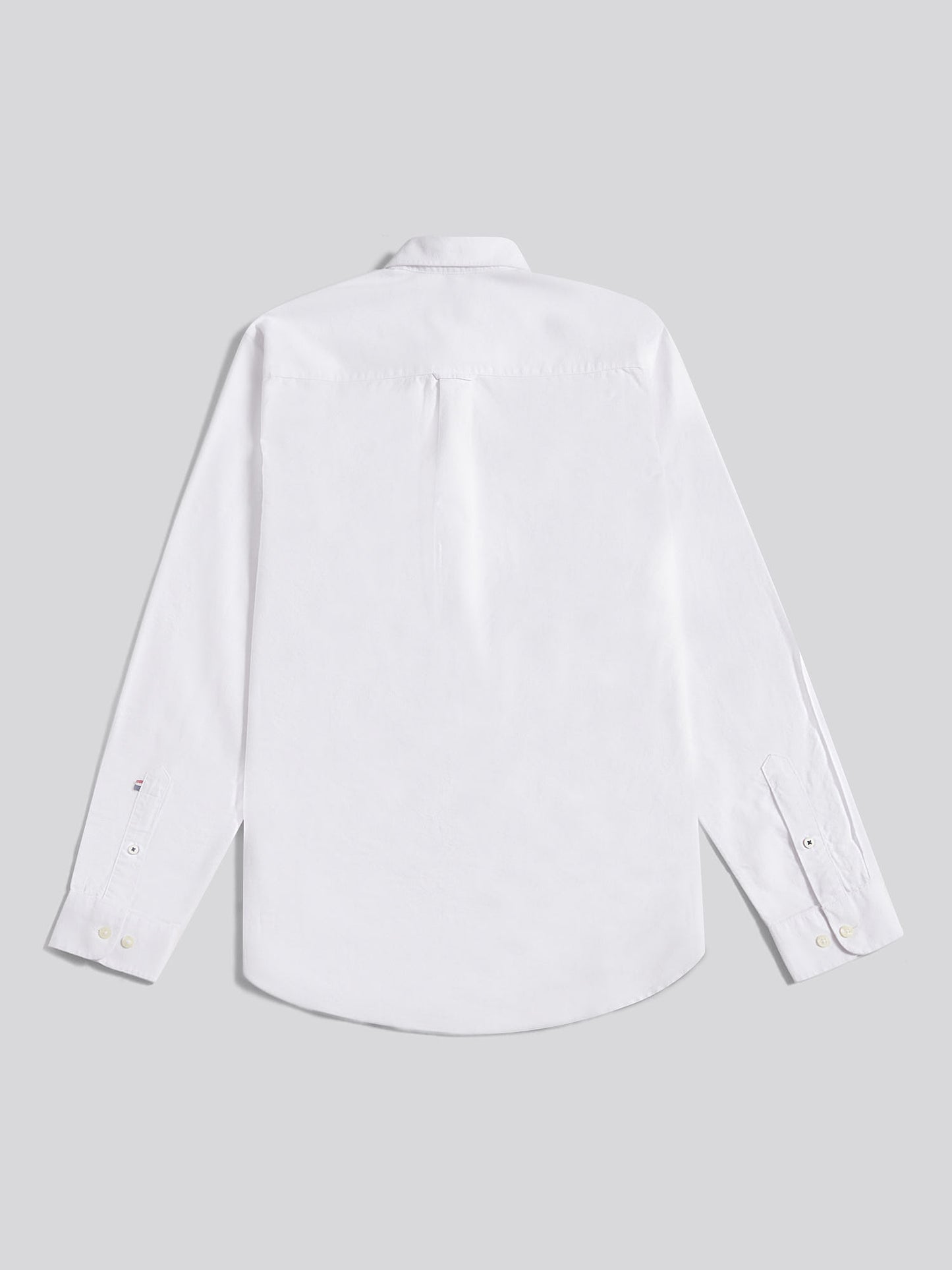 Mens Peached Oxford Shirt White / Dark Sapphire Navy DHM
