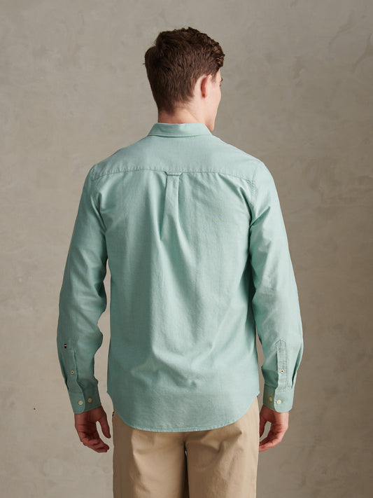 Mens Peached Oxford Shirt Aquifer