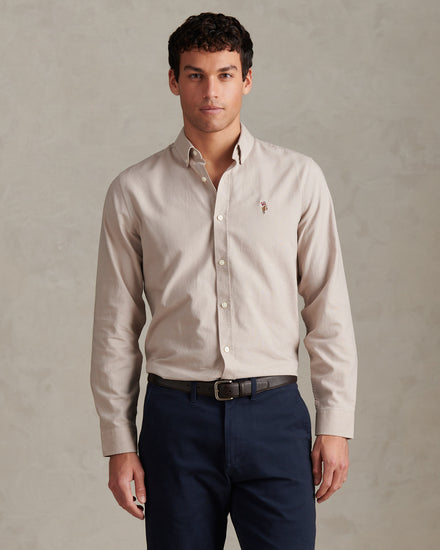 Mens Peached Oxford Shirt String