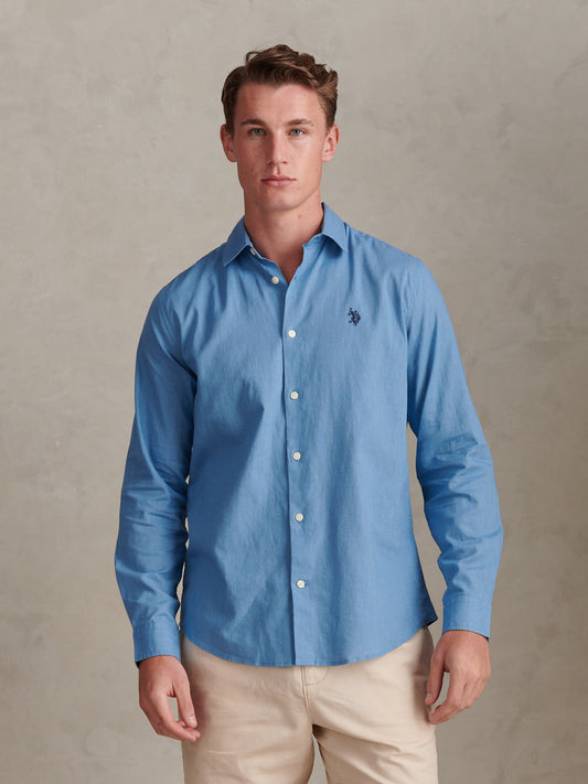 Mens Linen Blend Shirt Riviera