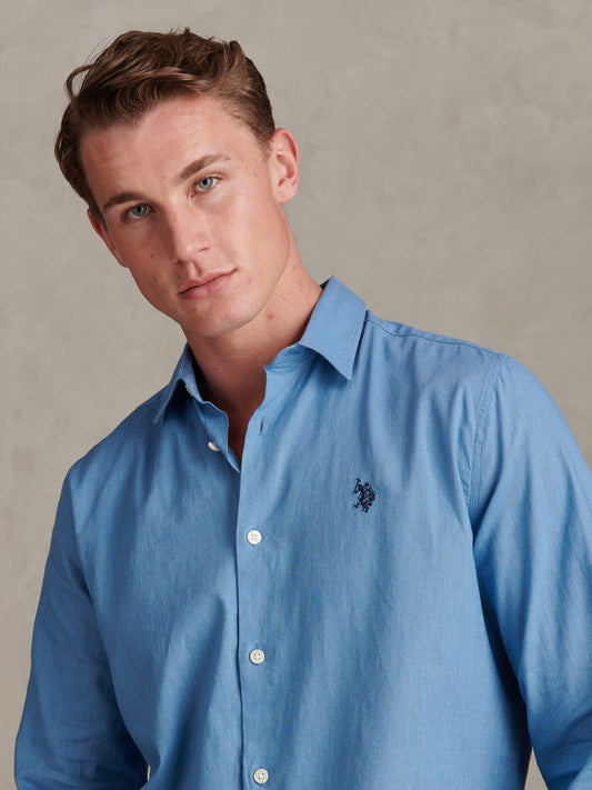 Mens Linen Blend Shirt Riviera