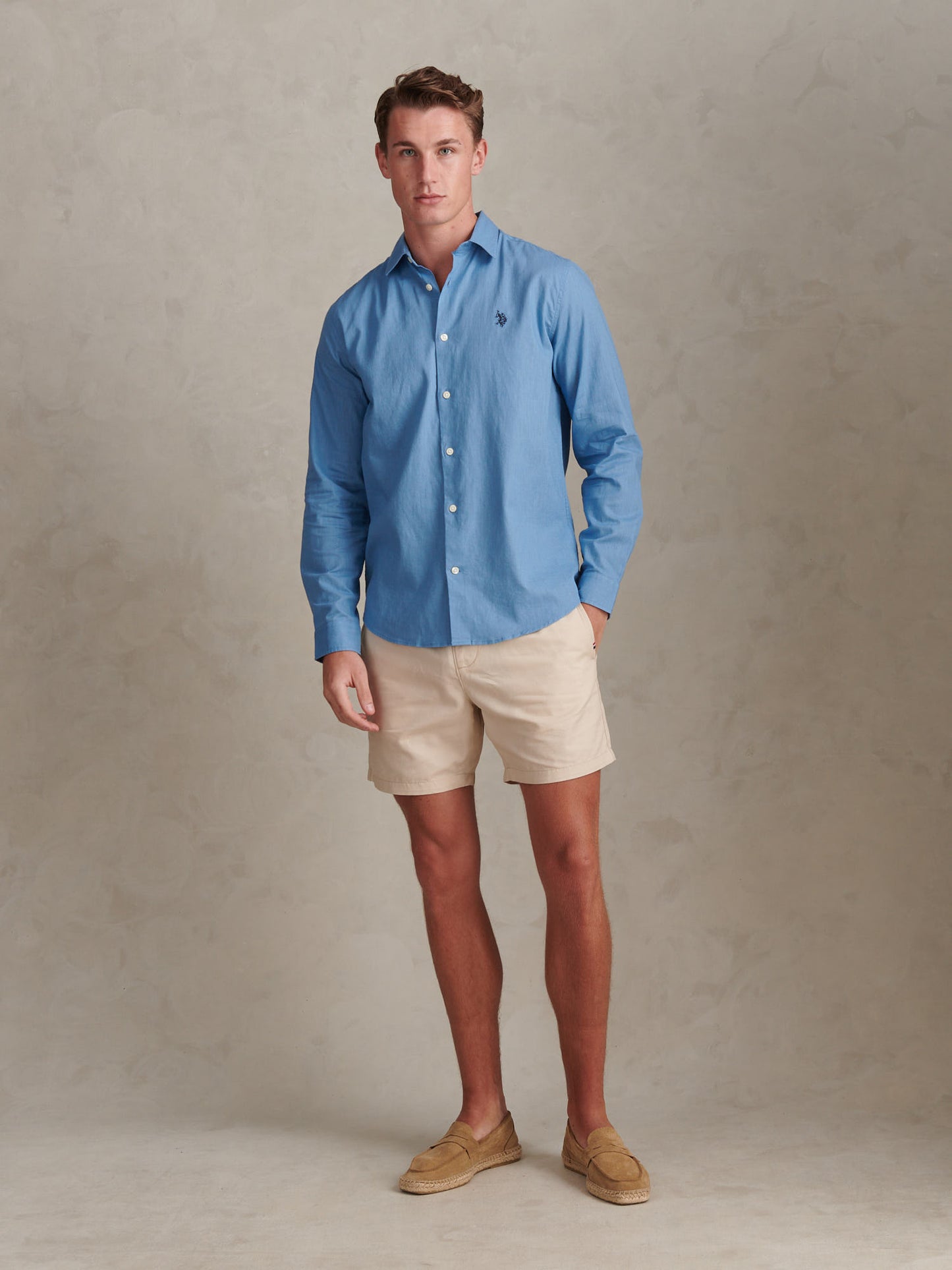 Mens Linen Blend Shirt Riviera