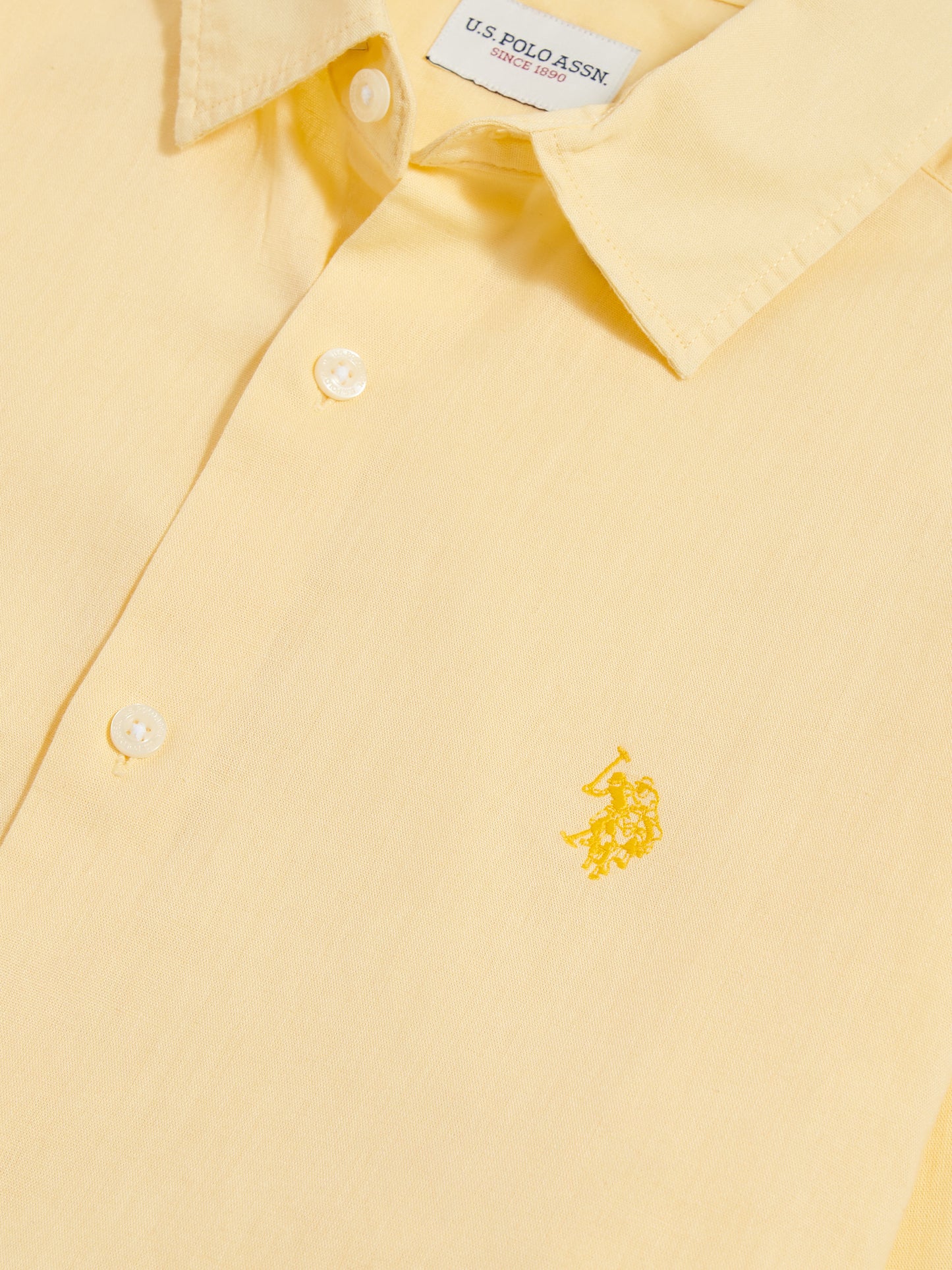Mens Linen Blend Shirt Double Cream