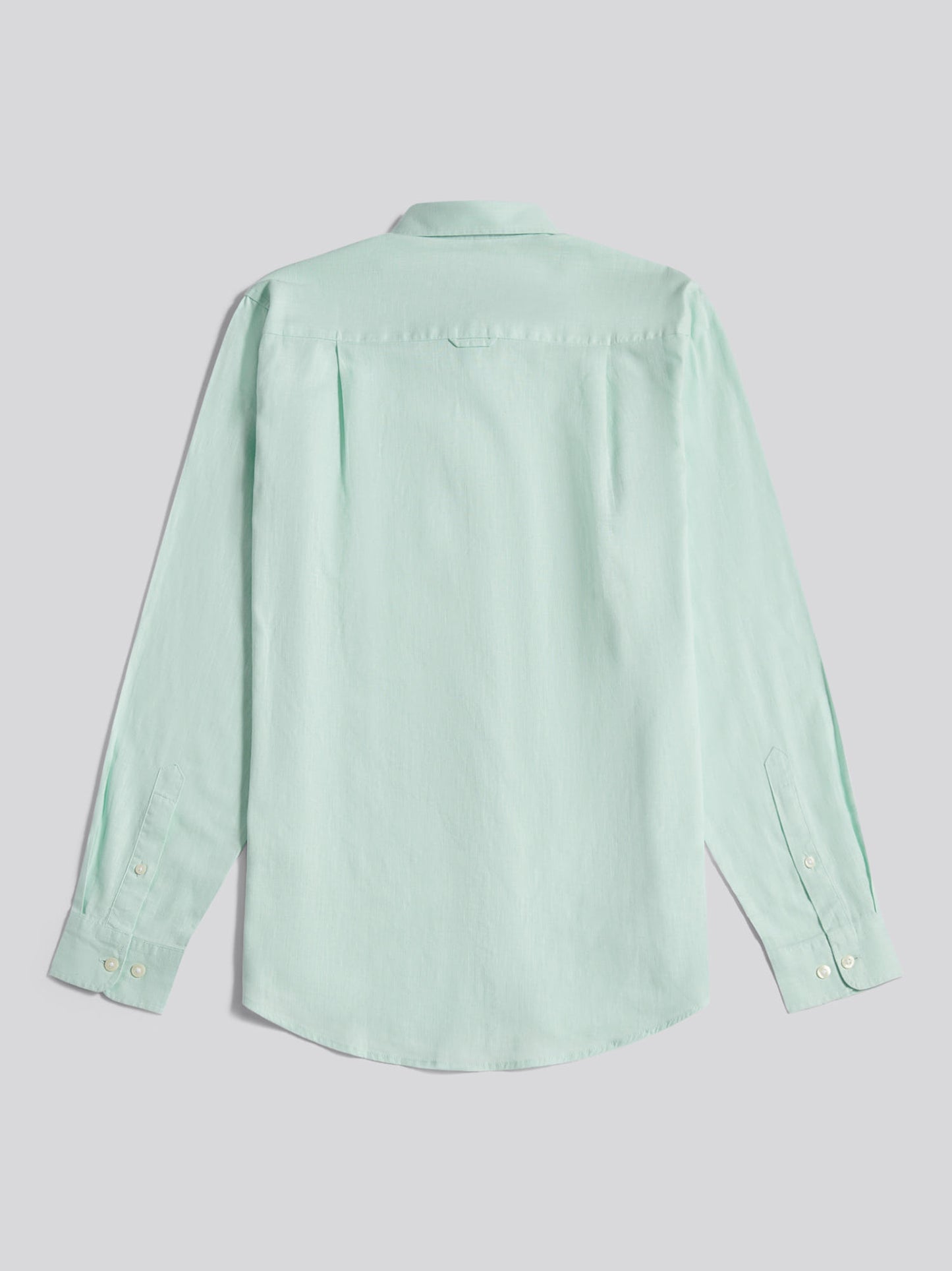 Mens Linen Blend Shirt Honeydew