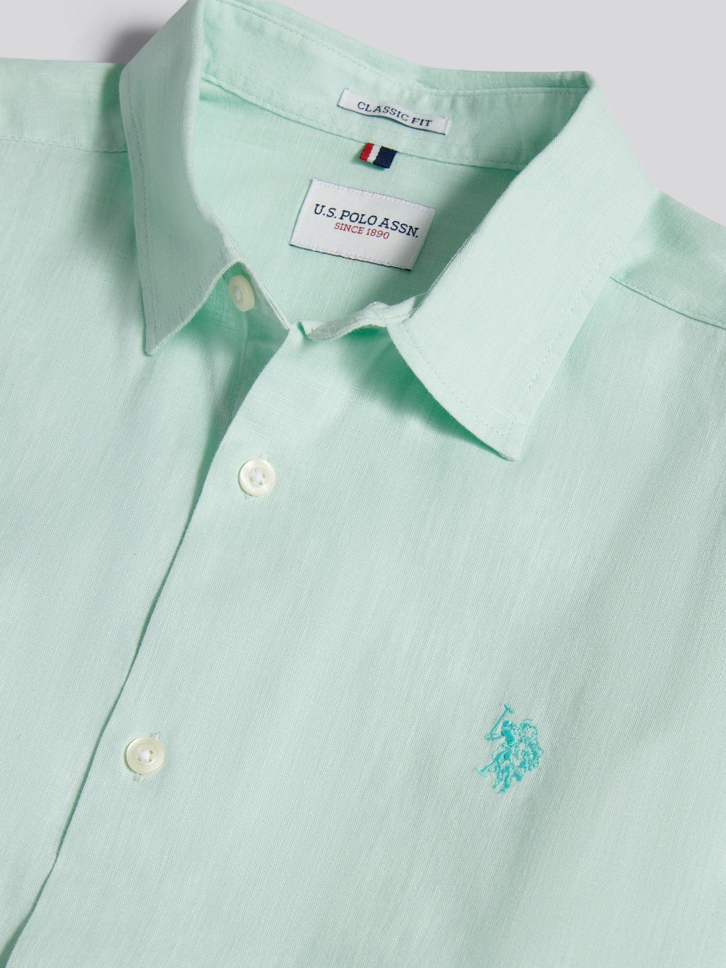 Mens Linen Blend Shirt Honeydew