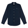 Mens Linen Blend Shirt in Dark Sapphire Navy / Moonlight Blue DHM