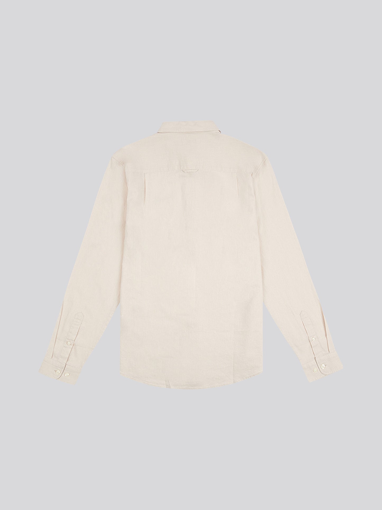 Mens Linen Blend Shirt Beige