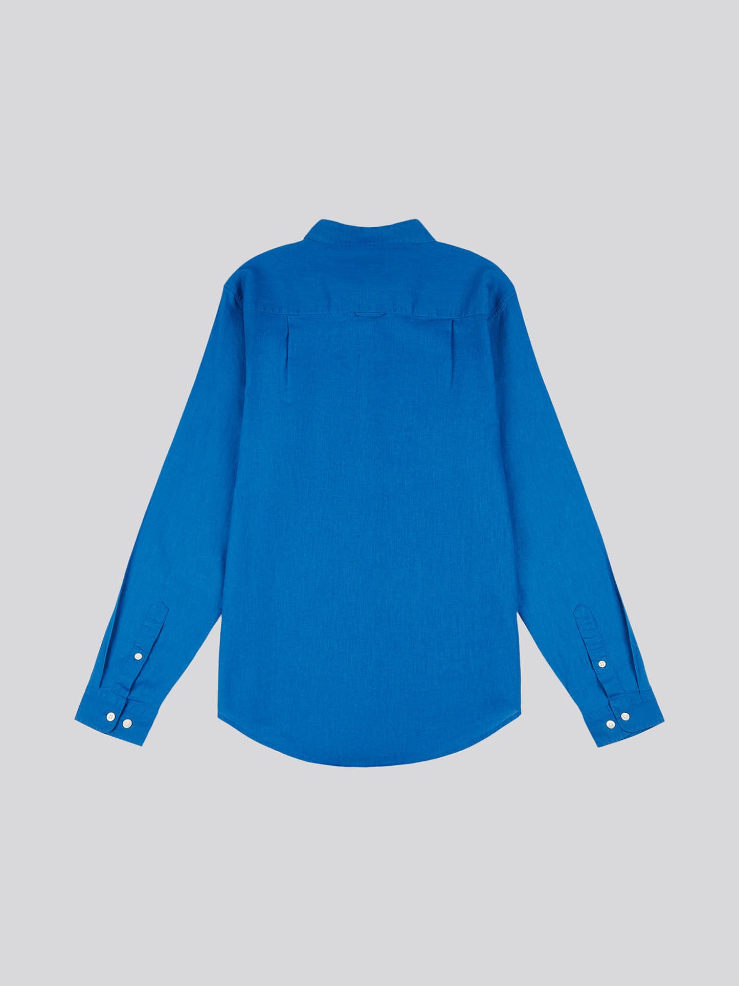 Mens Linen Blend Shirt Deja Vu Blue