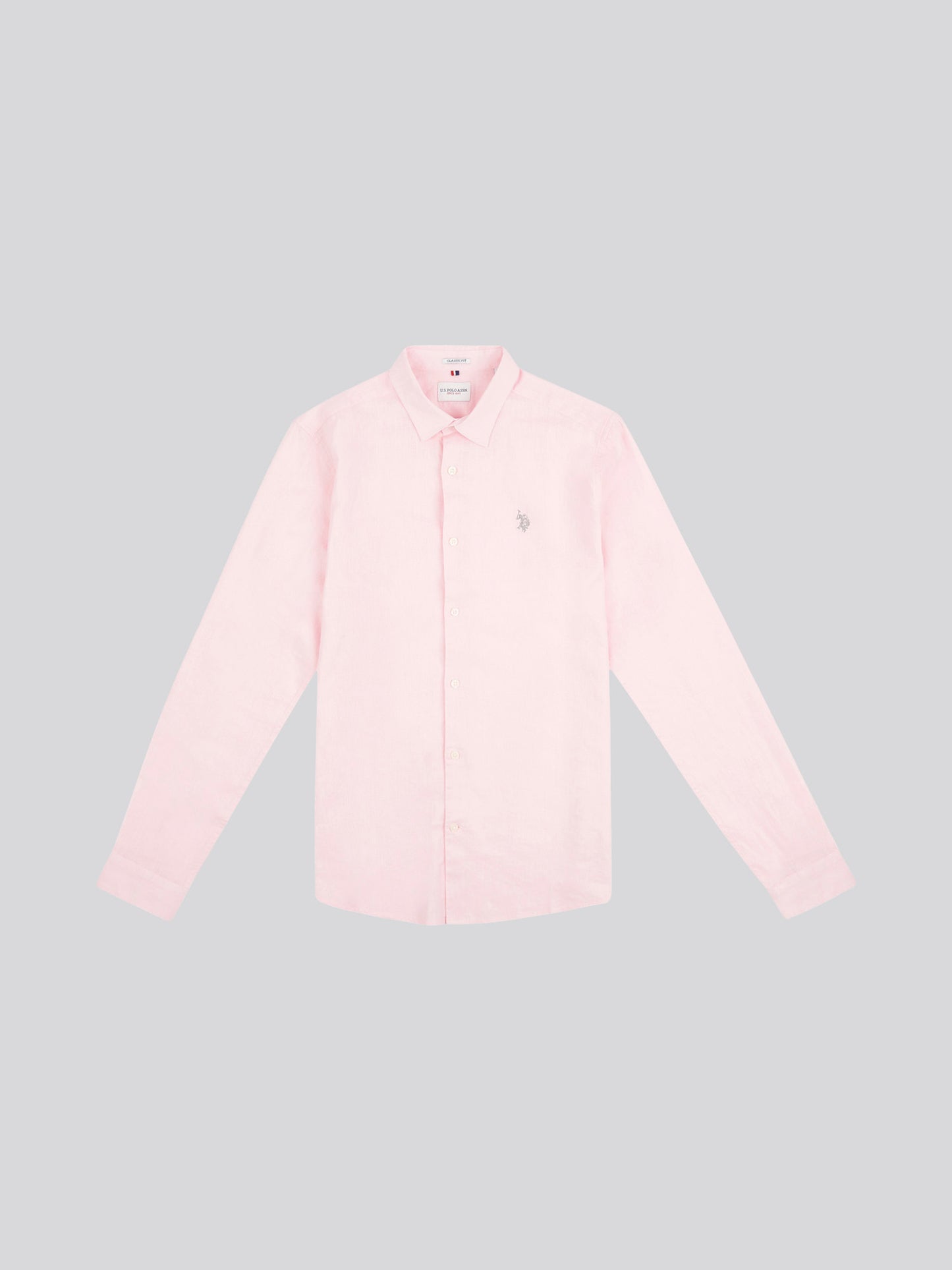 Mens Linen Blend Shirt Pink a Boo