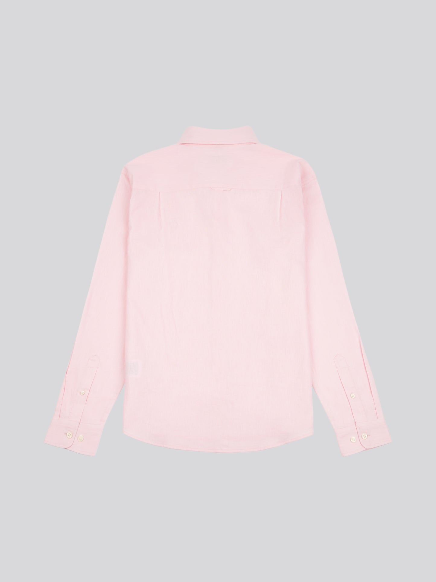 Mens Linen Blend Shirt in Pink a Boo