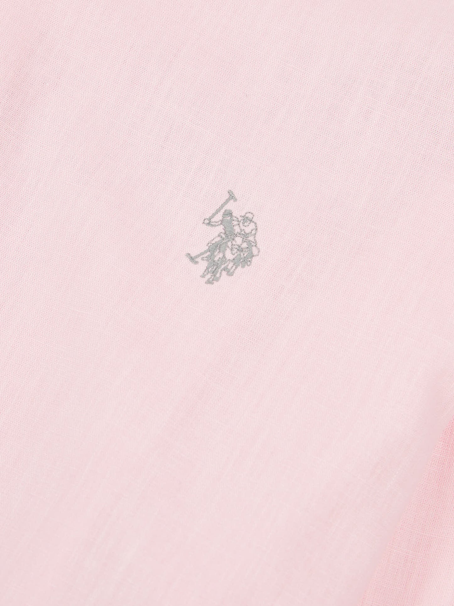 Mens Linen Blend Shirt in Pink a Boo