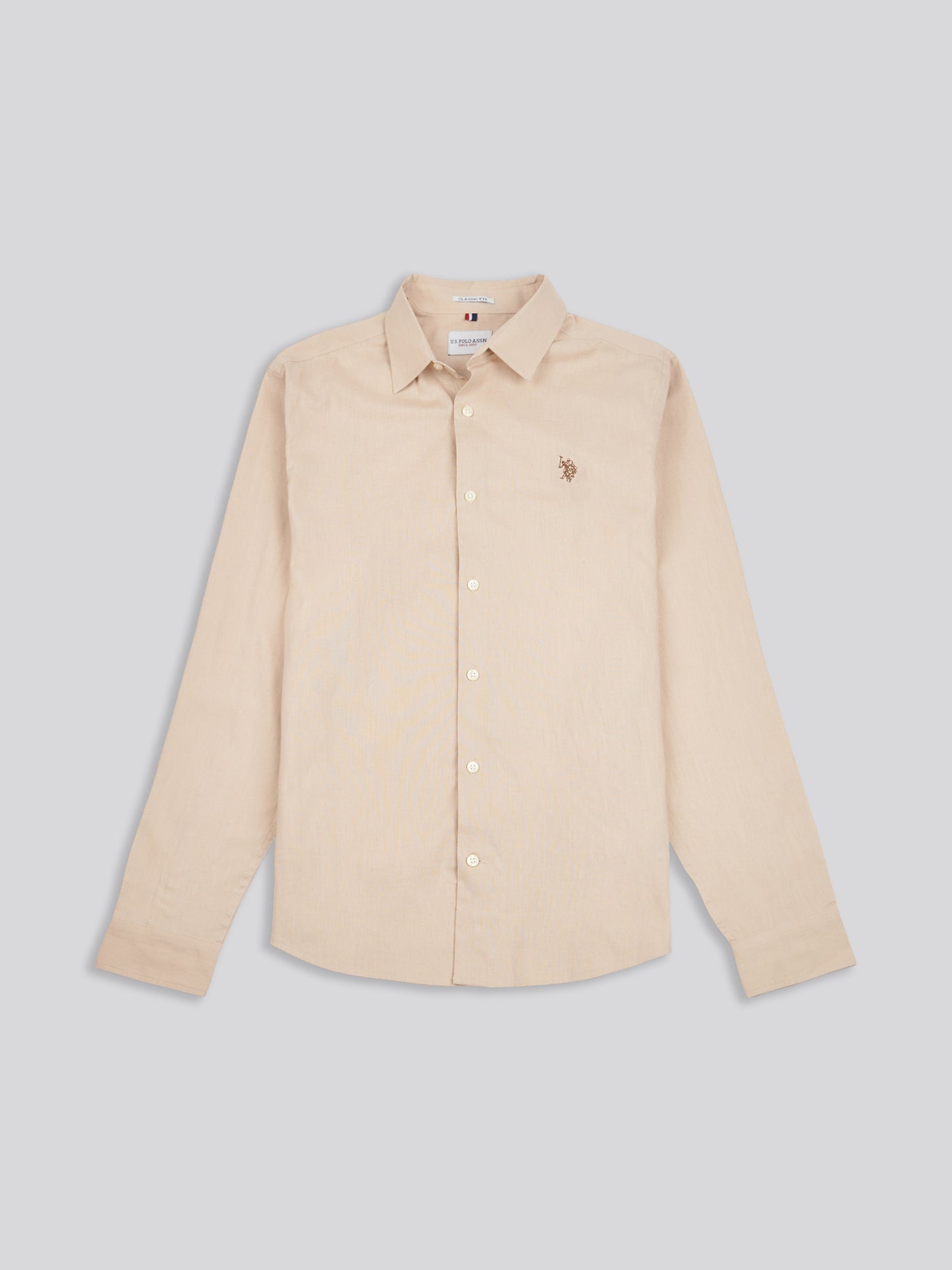 Mens Linen Blend Shirt Doeskin