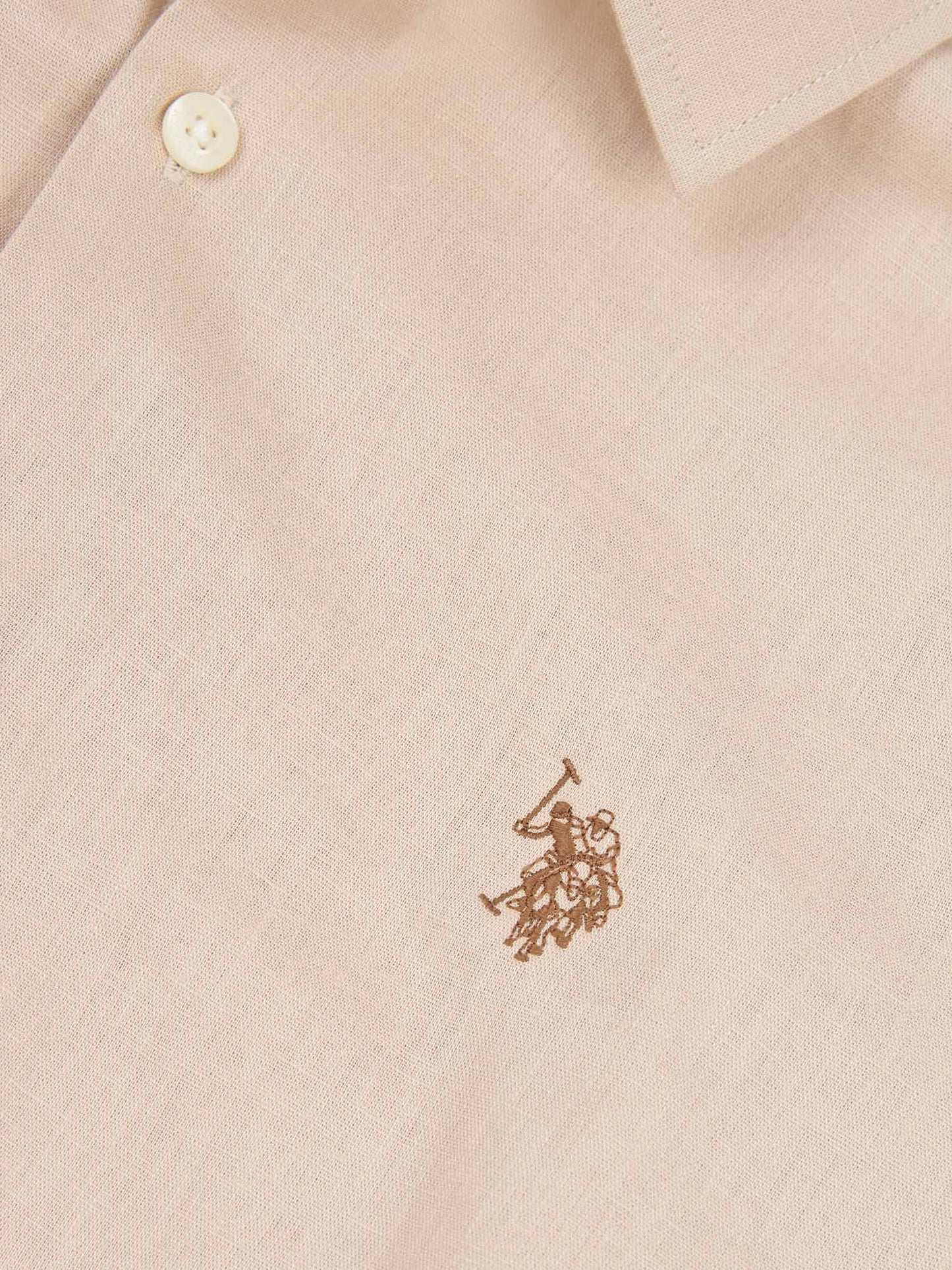 Mens Linen Blend Shirt Doeskin
