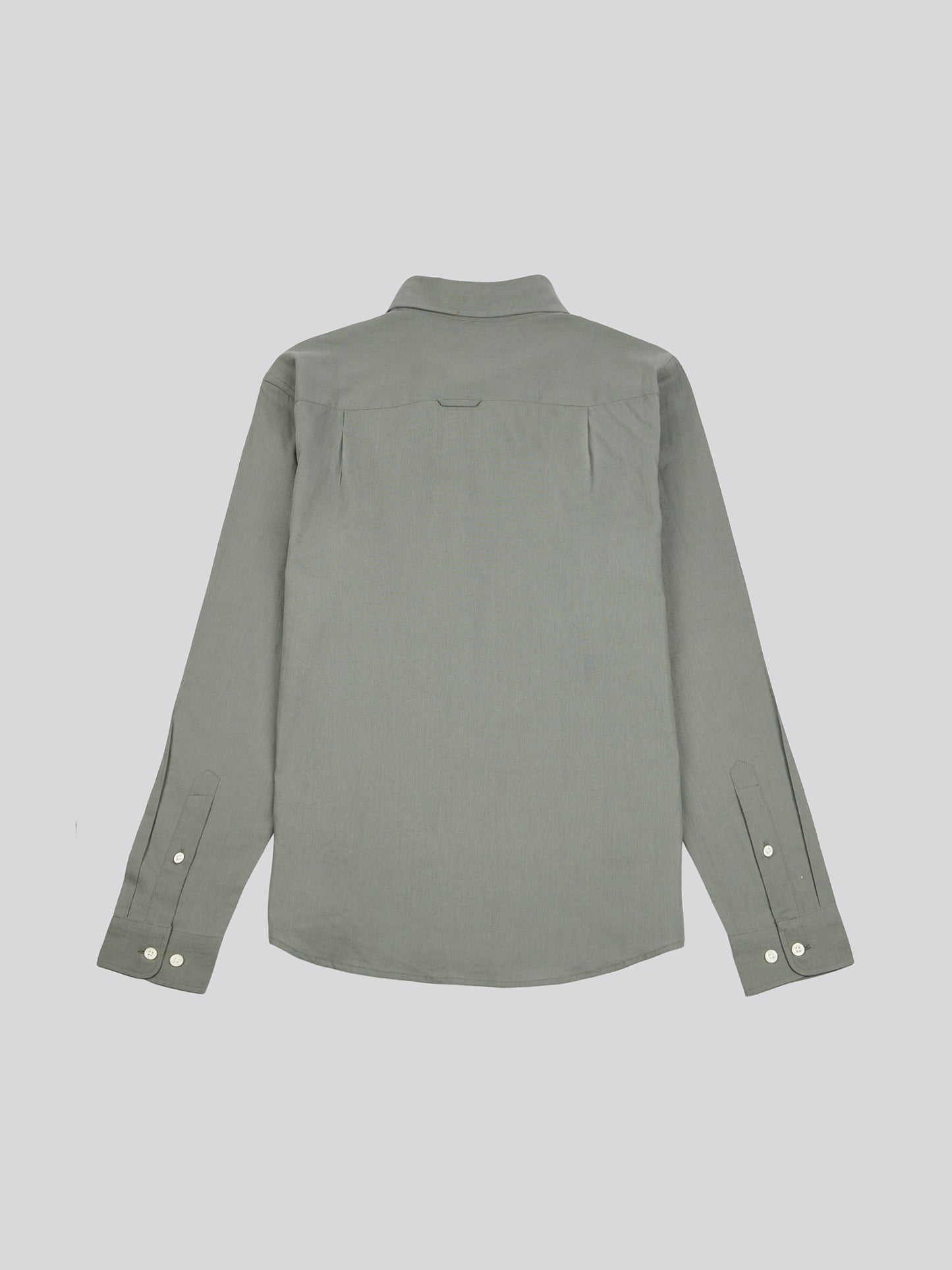 Mens Linen Blend Shirt Mulled Basil