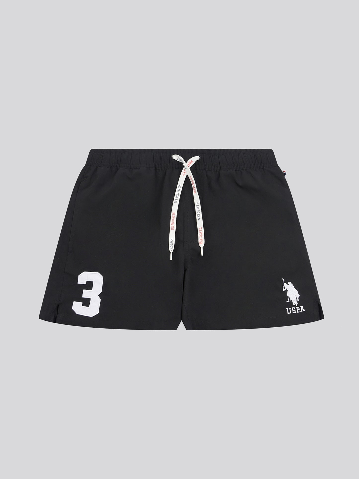 Mens Player 3 Swim Short in Black Bright White DHM