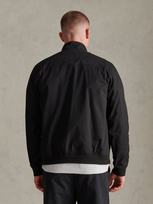 Mens Cotton Twill Harrington Jacket Black