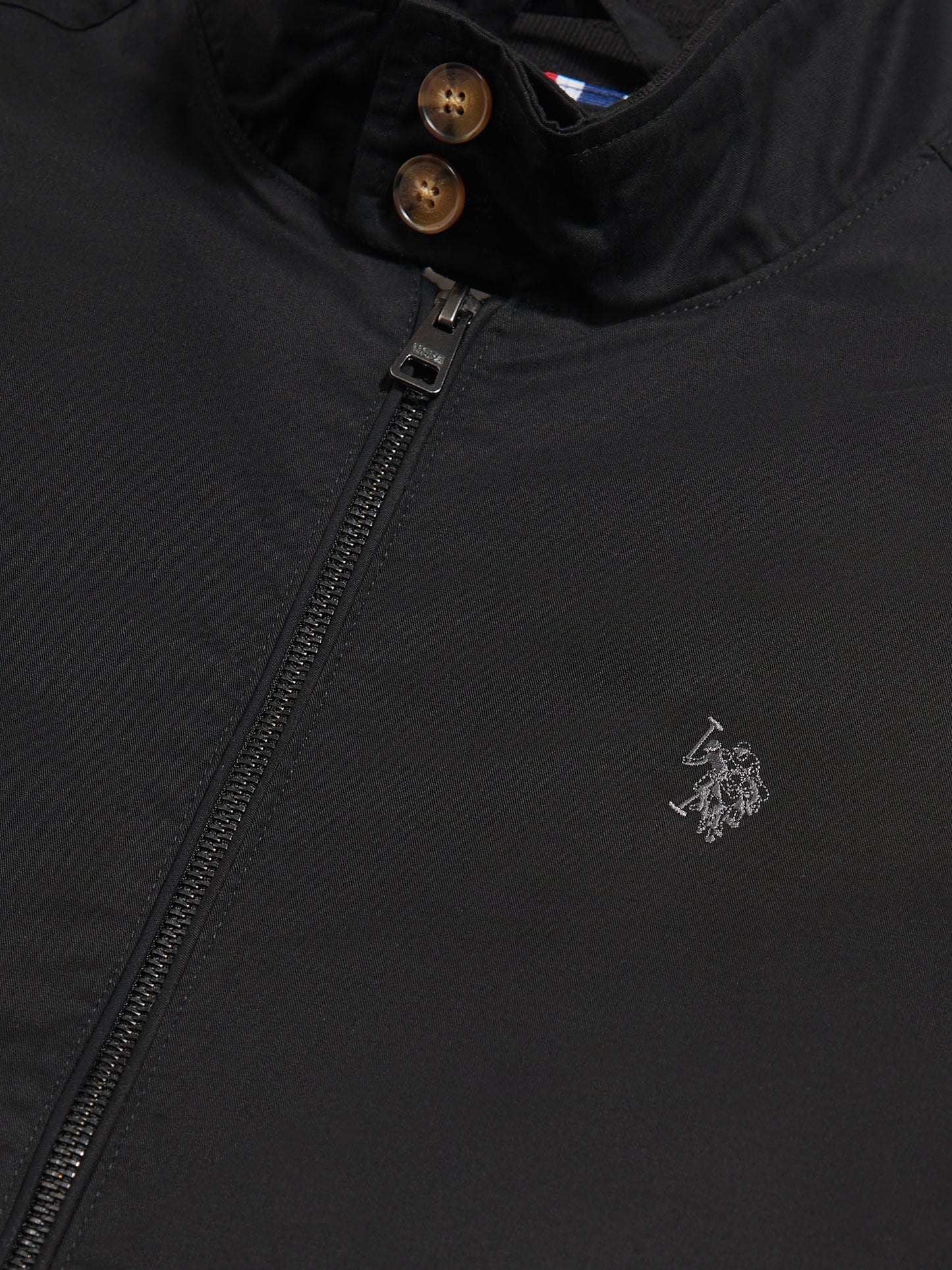 Mens Cotton Twill Harrington Jacket Black