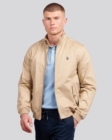 Mens Cotton Twill Harrington Jacket in Cornstalk
