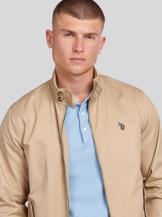Mens Cotton Twill Harrington Jacket in Cornstalk