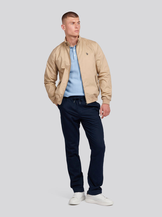 Mens Cotton Twill Harrington Jacket in Cornstalk