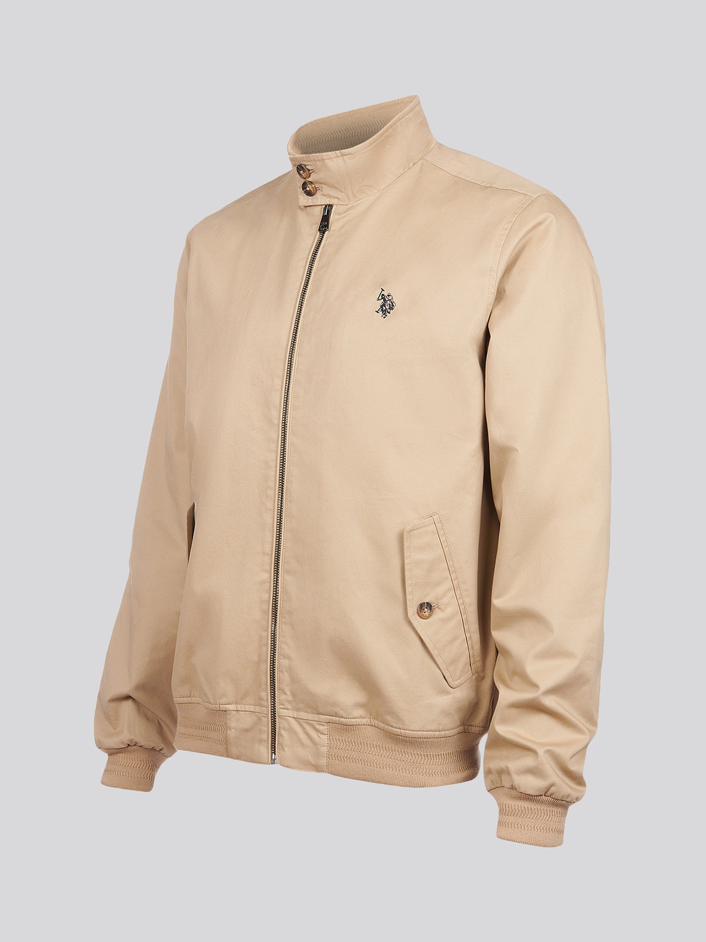 Mens Cotton Twill Harrington Jacket in Cornstalk