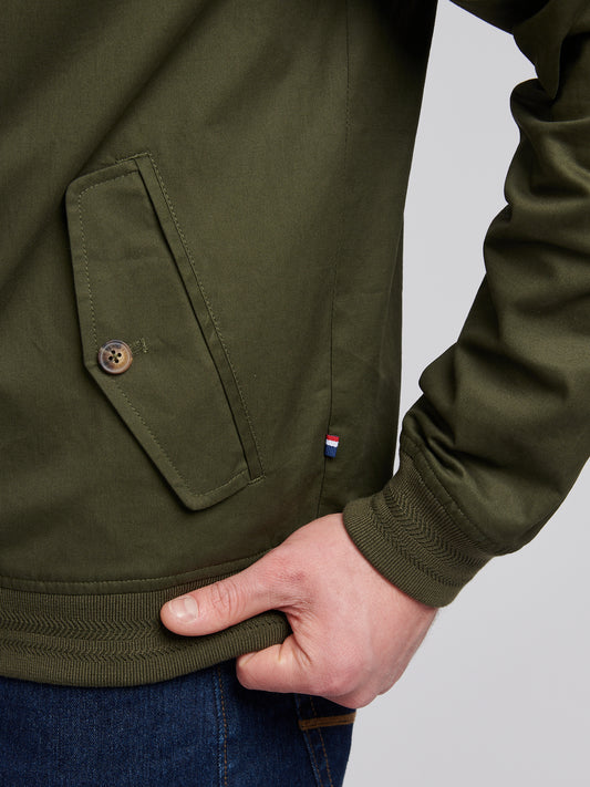 Mens Cotton Twill Harrington Jacket Forest Night
