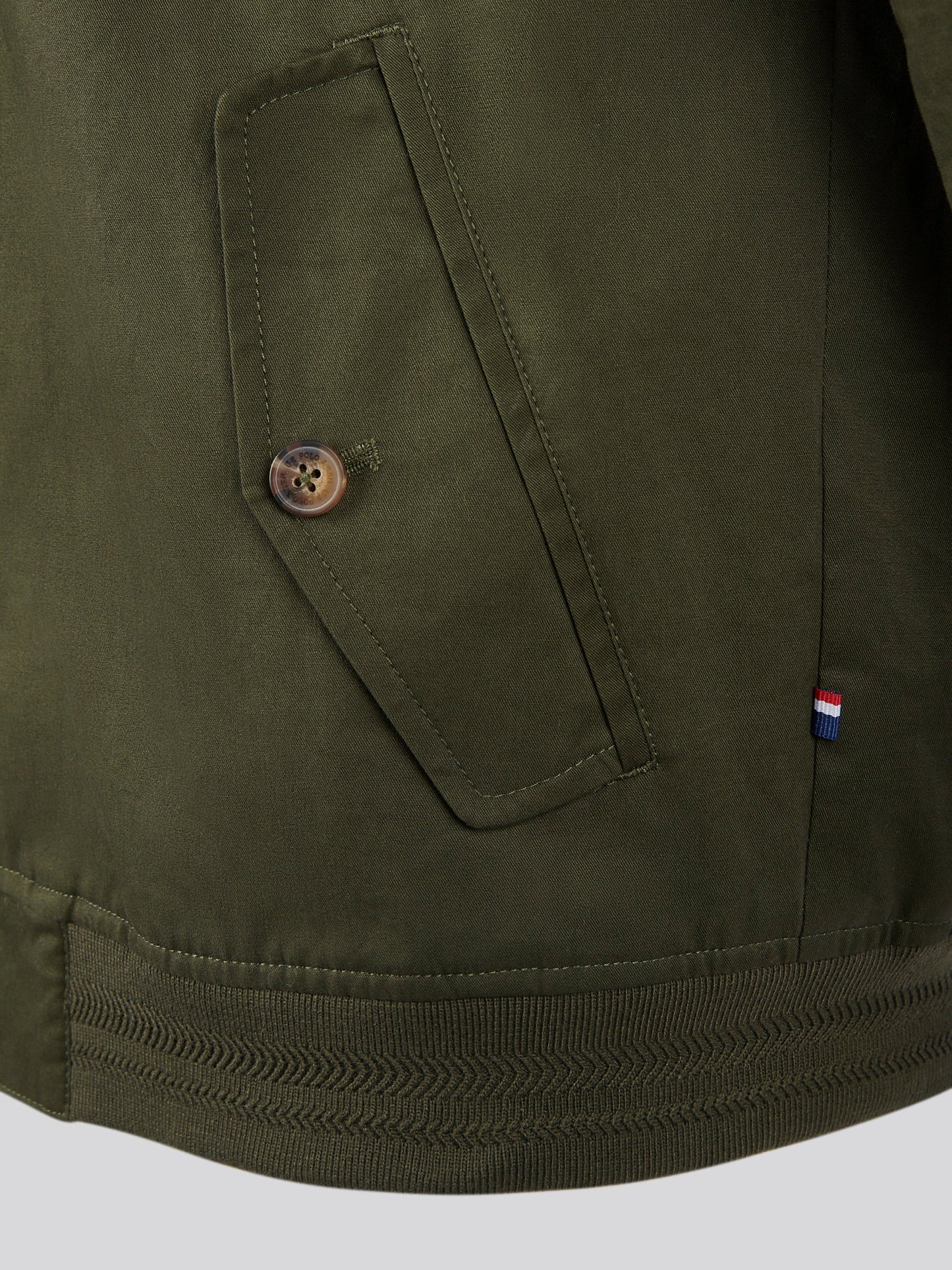 Mens Cotton Twill Harrington Jacket in Forest Night