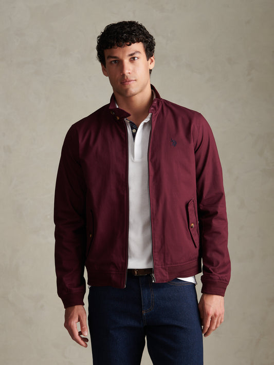 Mens Cotton Twill Harrington Jacket Fig