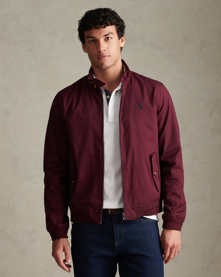 Mens Cotton Twill Harrington Jacket Fig